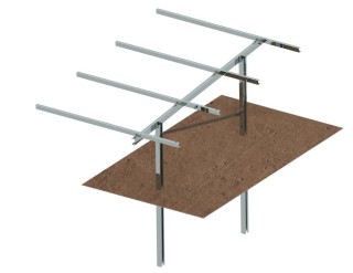 CS-Rammed Piling Ground Mounting System